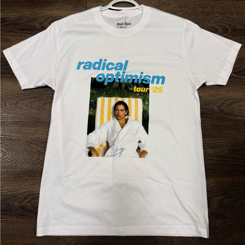 Dua Lipa Radical Optimism Concert Tour '25 White Graphic T-Shirt